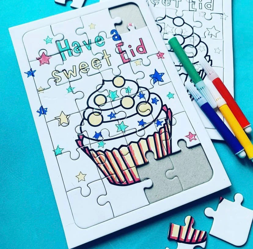 Color your own Eid Puzzle