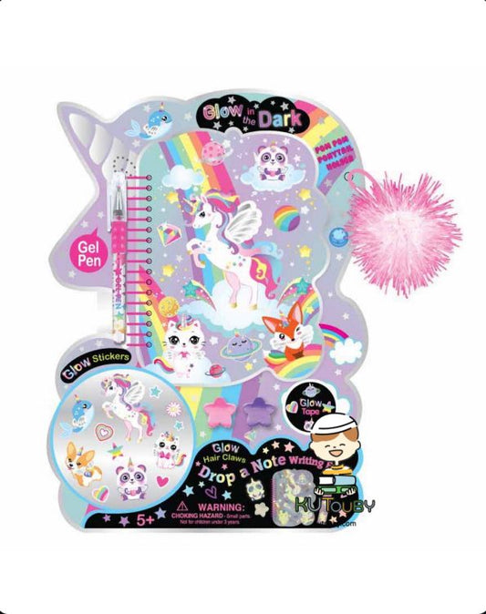 Hot Focus Glow in the Dark Writing Set
